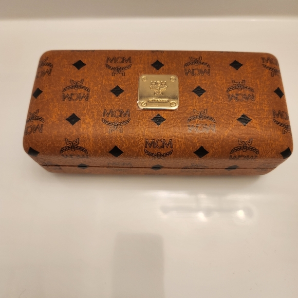 MCM Accessories - MCM Large Tan Hardshell Glasses Case